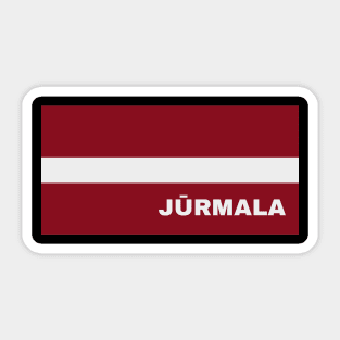 Jūrmala City in Latvian Flag Sticker